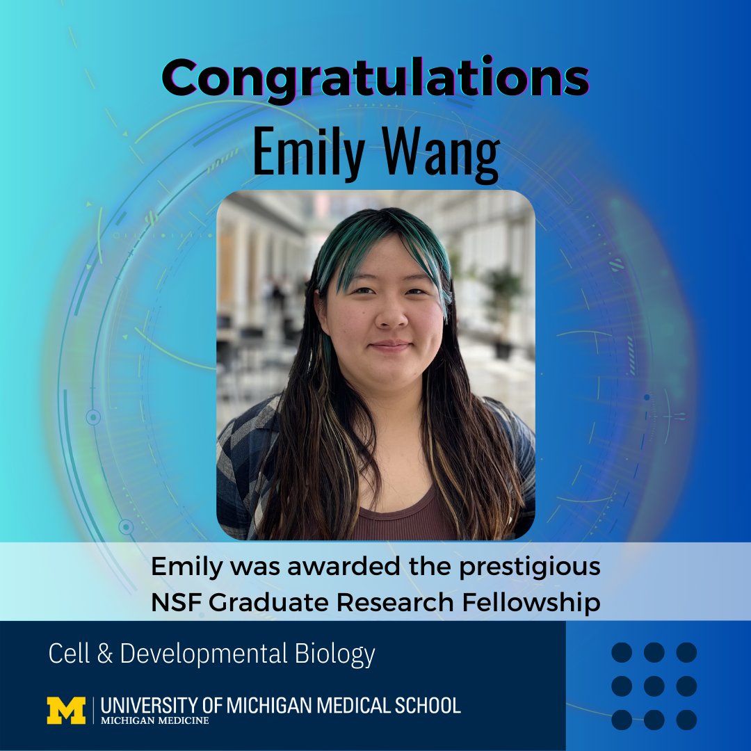 Congratulations to Emily Wang! Emily (@LabTsai) was awarded the prestigious National Science Foundation (NSF) Graduate Research Fellowship Program (GRFP). #achievement #gradschool #gradstudent #phdstudent #graduateschool