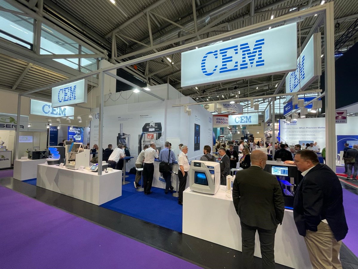 CEMcorporation's tweet image. Last week, we enjoyed attending #Analytica2024 in Munich, Germany. Our team had a great time networking and showcasing our latest laboratory solutions. Explore our user-friendly tools for all your research needs at ow.ly/KHvx50Rg75l #WeSimplifyScience #Biotech 🔬🧪🔍