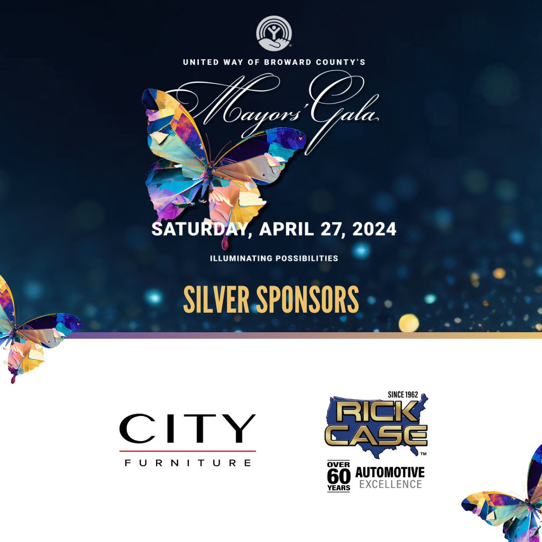 🩶 To our shining Silver Sponsors, @CityFurniture and @rickcasegroup, thank you for your generous support at the Mayors' Gala! #UWBCMayorsGala
