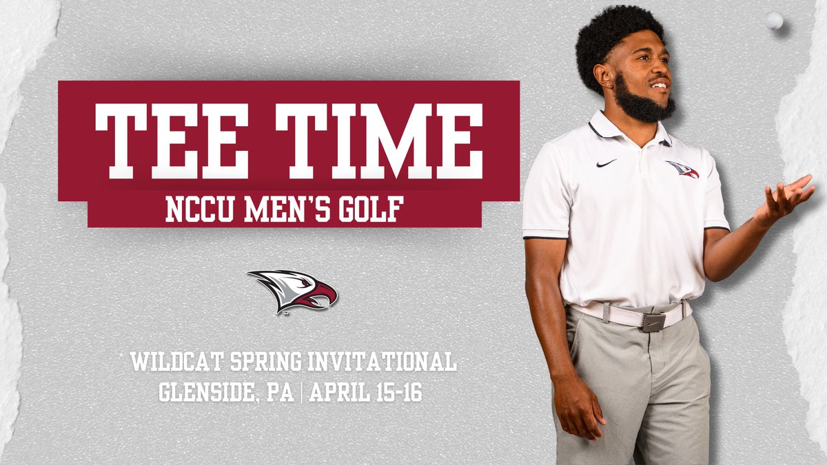 TEE TIME! The NCCU men's golf team just began play in the Wildcat Invitational hosted by Villanova University at LuLu Country Club in Glenside, Pennsylvania, on Monday morning at 9 a.m. Follow live results for the next two days at: results.golfstat.com//public/leader… #EaglePride