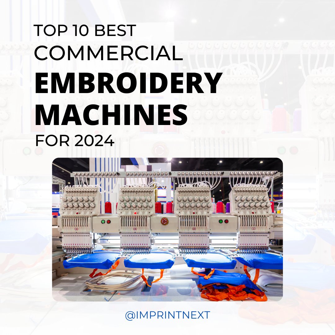 Top 10 Best Commercial Embroidery Machines For 2024 bit.ly/2Oo2Vpq

#embroidery #embroiderylove #embroideryhoop #embroidered #embroiderydesign #embroideryartist #embroideryshop #customembroidery #webtoprint #printing #printers #printshop #printingmachine #printingshop
