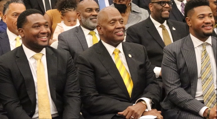 Alpha Phi Alpha Fraternity, Inc. 31st General President and President of the Memorial Foundation, Brother Harry E. Johnson, Sr. was recently honored with a Portrait Induction Ceremony at the Morehouse College and the Martin Luther King, Jr. International Chapel