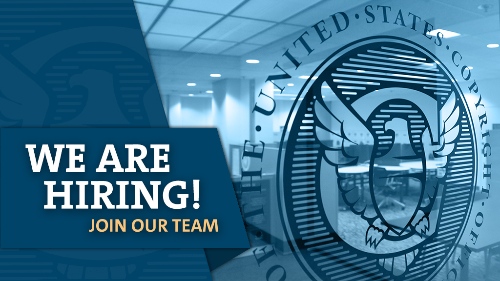 Join us! The Copyright Office is hiring an Assistant General Counsel in the Office of the General Counsel. The application closes on Wednesday, April 24, 2024. Learn more and apply today: usajobs.gov/job/785743500.