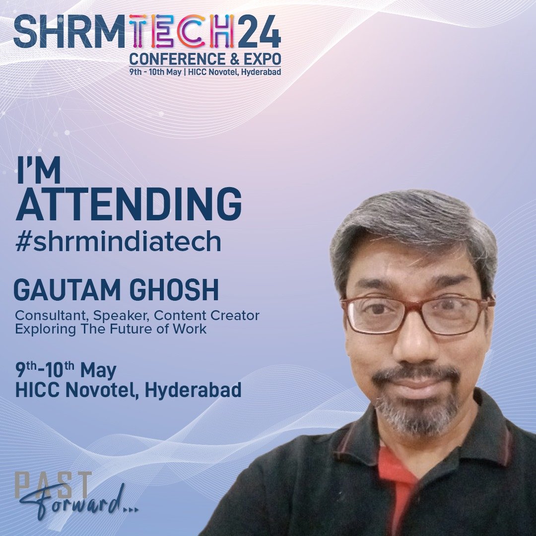 The SHRM Tech conference #shrmindiatech is next month in Hyderabad. Good place to get to know existing and new players in the #HRtech space Register here: shrmconference.org/tech
