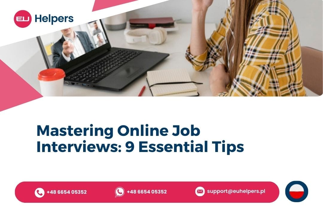 Mastering Online Job Interviews: 9 Essential Tips

To more: euhelpers.pl/blog/mastering…

To reach out to us via Viber/ Imo /Telegram/WhatApp at (+48) 665405352 Or Email Us: support@euhelpers.pl

#OnlineJobInterviews #JobInterviewTips #VirtualInterviews #InterviewSkills #careeradvice