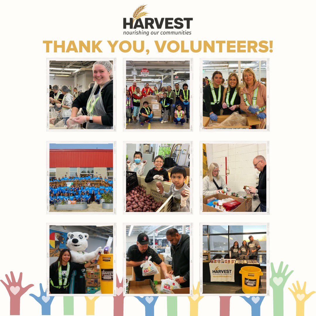 It's National Volunteer Week! 🙋🌟 To our incredible volunteers at Harvest Manitoba: YOU are the heartbeat of our mission. Your dedication, kindness, and ongoing support help us share over 12 million lbs. of healthy and nutritious food with our network of 380+ agencies across 46