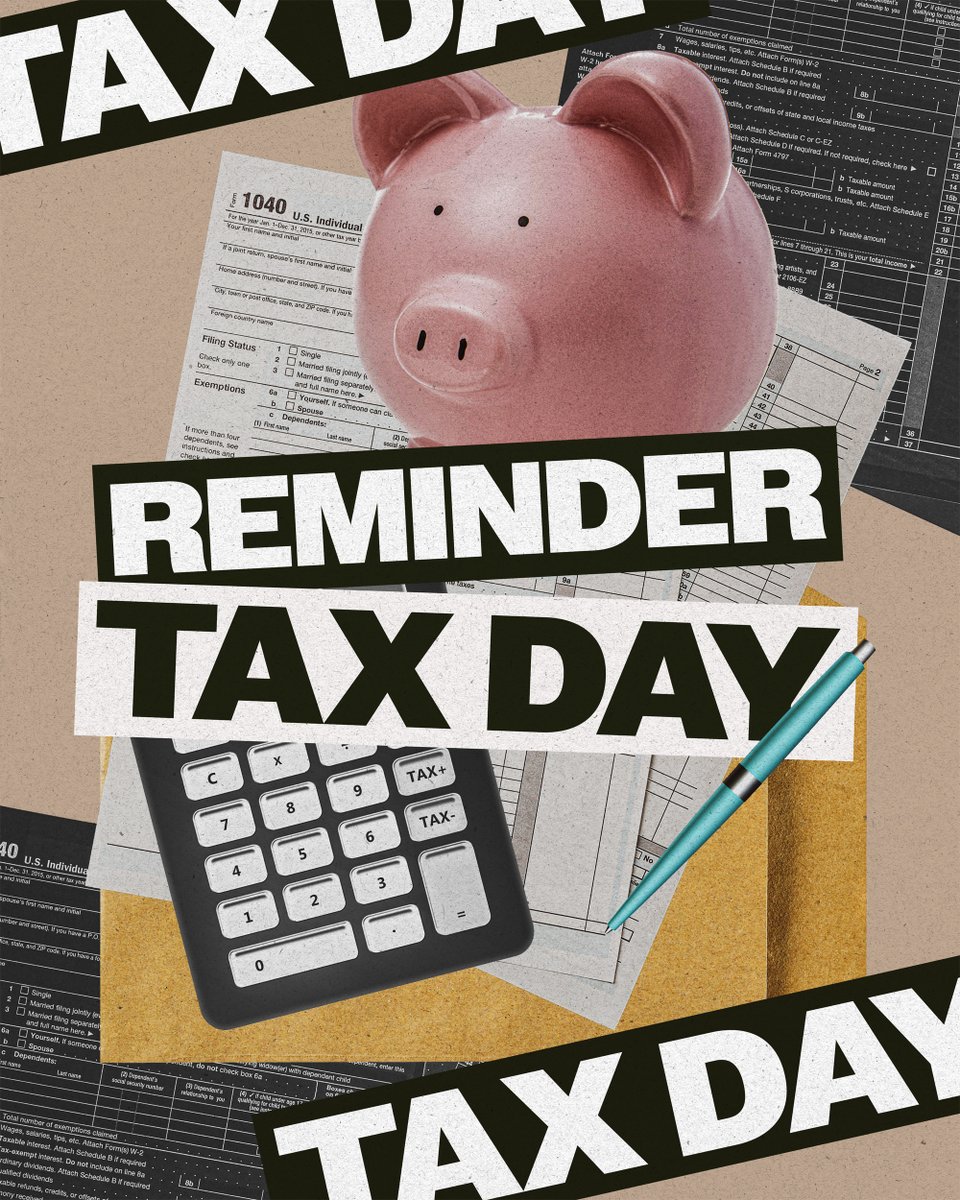 Happy Monday! Don't forget to get your taxes filed, today is the deadline for filing. Have you filed or are you scrambling to find those deductions today? #TaxDay #pig #reminder #calculator #deductions #RefugehouseofGod