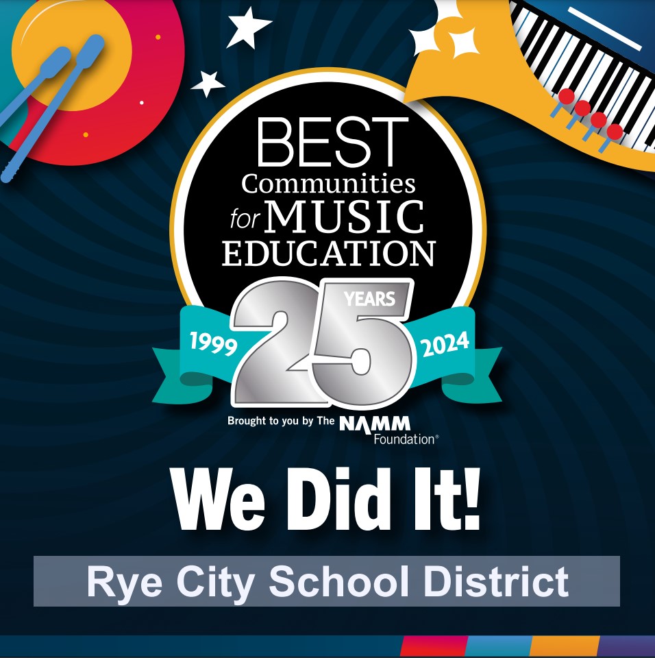 A round of applause for the RCSD for being recognized as a #BestCommunitiesforMusicEducation by the @nammfoundation for the second year in a row! Congratulations to our dedicated students, teachers, administrators, and community members! 🎶👏🔴⚫️#RyeCommitment