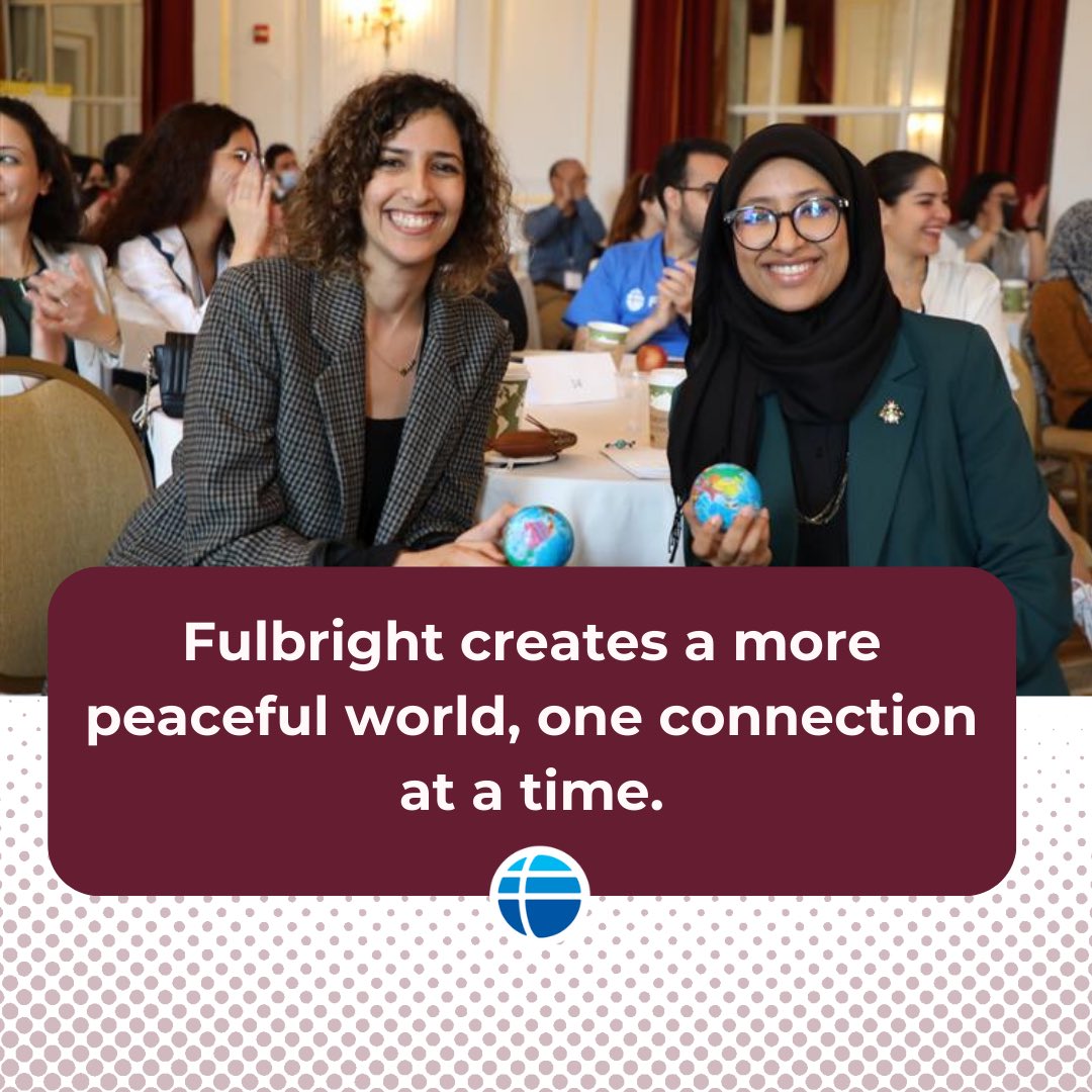 Interested in meeting people from around the world? Apply now to the Fulbright Program. To learn more and apply, click on the link below:
tinyurl.com/59jbw8s3