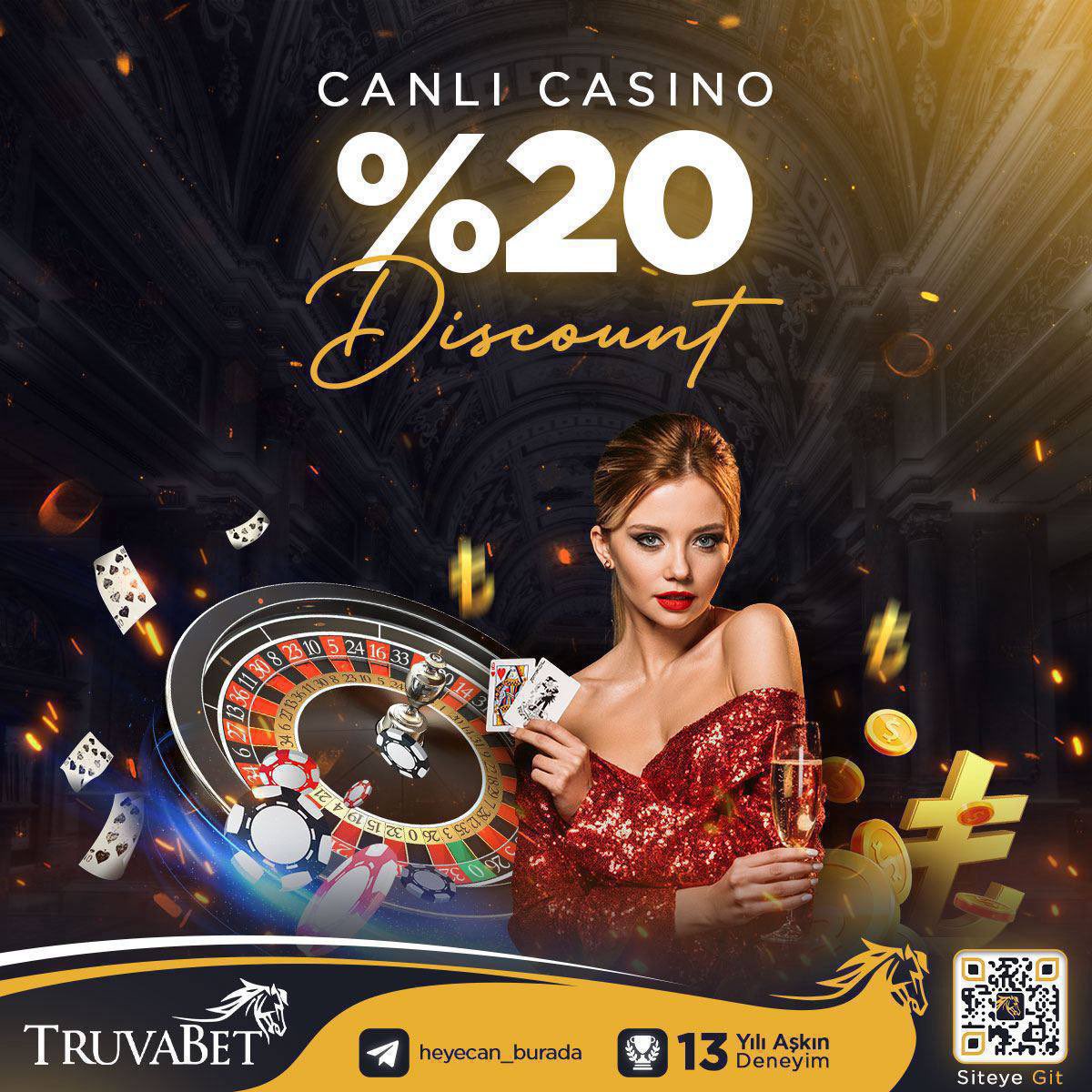 KAYBETMEK YOK! Truvabet 'ten %20 Canlı Casino Discount Fırsatı seni bekliyor. Şansını denemek için mükemmel bir zaman! Bu heyecan verici fırsat bir tık yakınında ve sen sadece bir adım ötedesin! 13 YILLIK DENEYİM LİMİTSİZ ÇEKİM&YATIRIM TRUVABET I KÜÇÜK MUTLULUKLARLA…