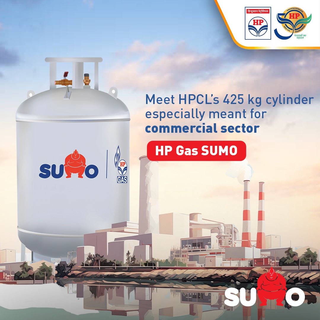 For industries & commercial sectors with high energy requirements, HPCL has introduced HP Sumo. It is a large-size non-domestic LPG cylinder which requires minimal storage space, is safe to use & also economical. #HPSumo #HPTowardsGoldenHorizon #HPCL #DeliveringHappiness