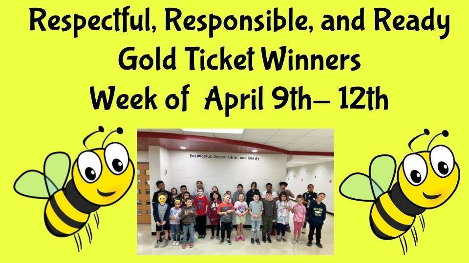 ClevelandBees's tweet image. Congratulations to our Super Bee Gold Ticket winners for the week of April 8th - 12th!! Keep up the great work, Super Bees!!!