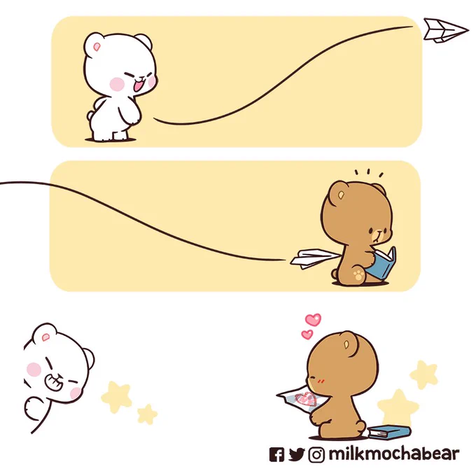 Paper plane ✨️

#milkmochabear
#milkandmocha 