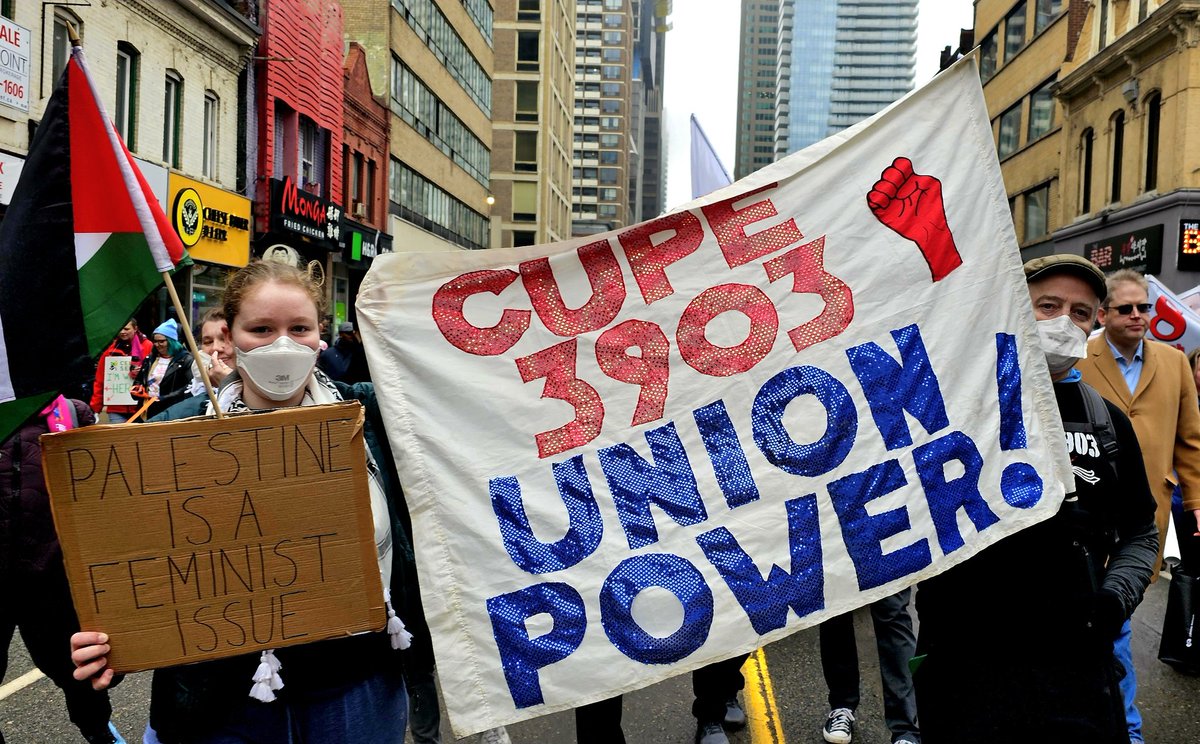 FredHahnCUPE's tweet photo. #Congratulations to @CUPEOntario members at @CUPE3903York as they announce a Tentative Agreement to potentially end their #Strike - #WhenWeFightWeWin https://t.co/9GpdMyZliM