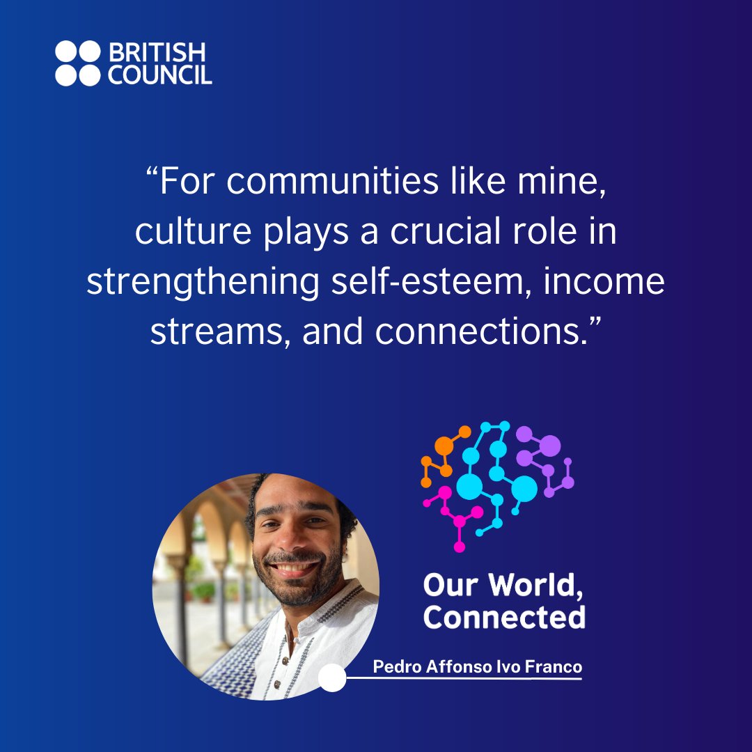 Our first guest on our first podcast is @Pedroivofranco, a Brazilian musician and researcher, who spoke about the cultural heritage of #maracatu and the role the Cambinda Estrela Cultural Centre plays in the local community #OurWorldConnectedPodcast britishcouncil.org/research-insig…