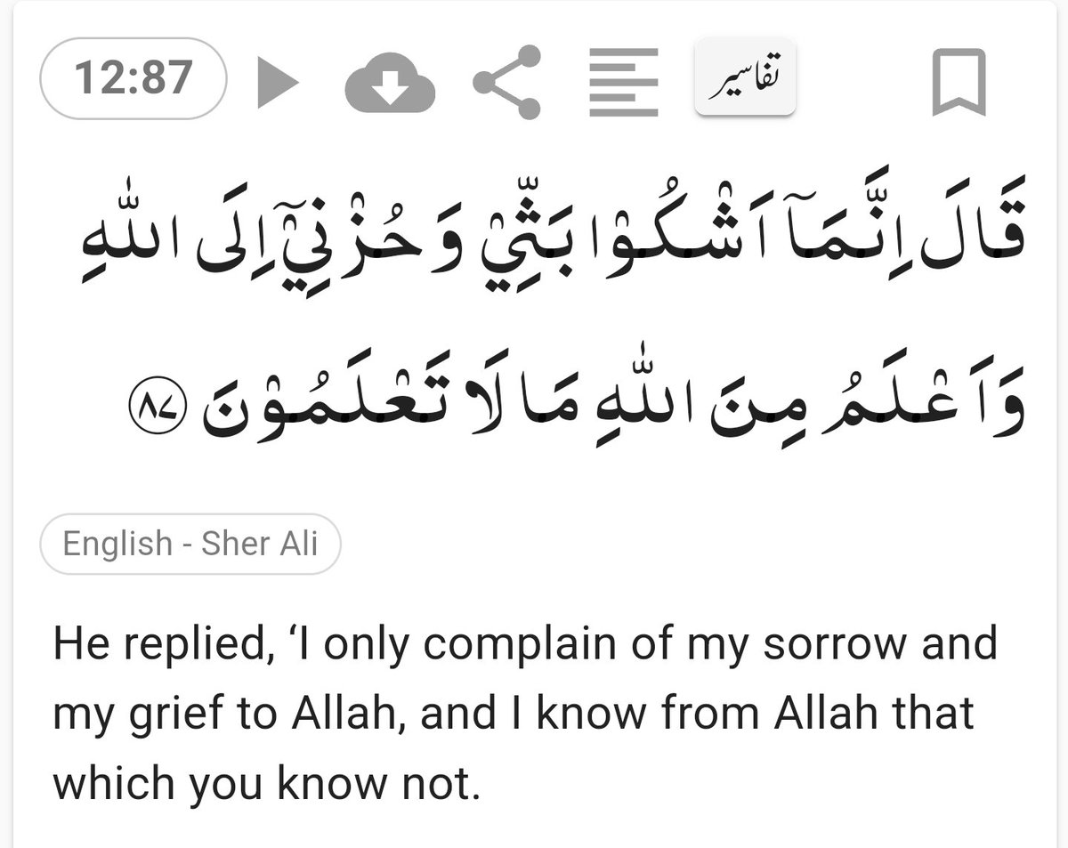 No one understands your pain like Allah and no one can comfort you like Allah.

#alislam #holyquran #surahyusuf