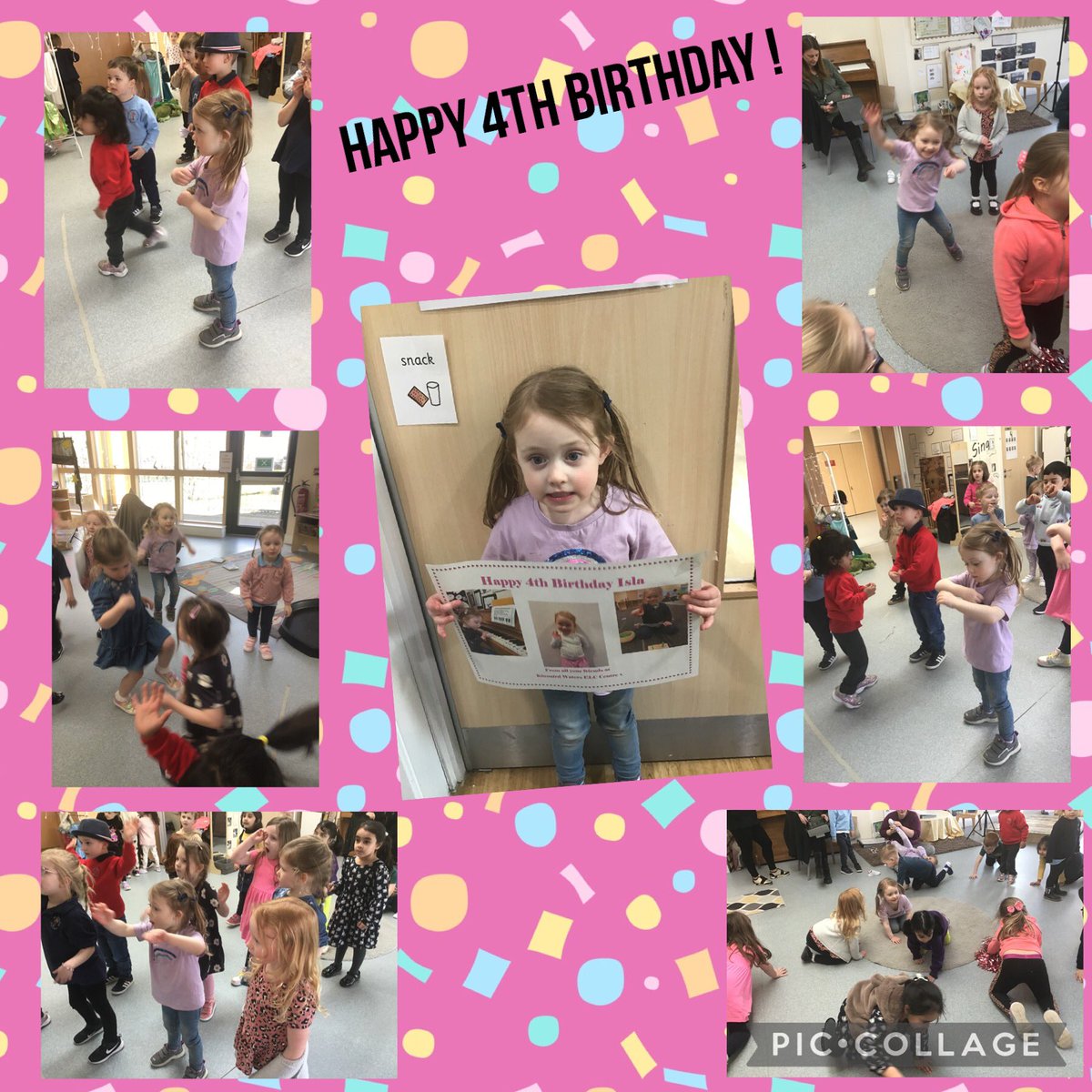 Today we celebrated I’s 4th birthday by having a dance party. I’ showed off all her best dance moves when playing musical statues and made a special request for her favourite song Wind the Bobbin up, singing along and doing all the actions with her friends. Happy 4th Birthday !