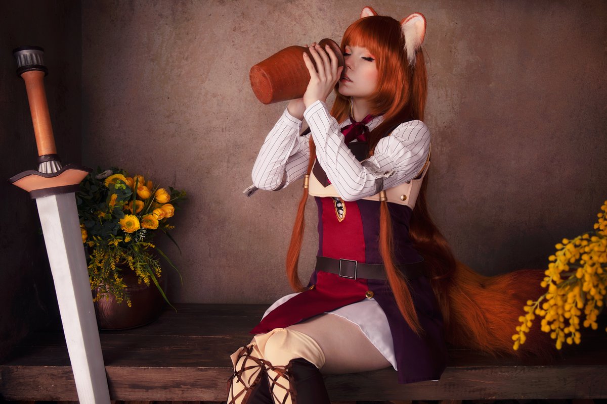 I want to share my cute Raphtalia cosplay It's funny how some people confuse Holo the wise wolf and Raphtalia, even though they are completely different