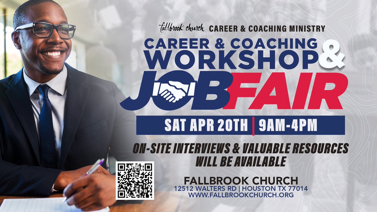 Phylicia Hill (@phylicia_h5sa) on Twitter photo We all know how difficult change can be. It is even harder when looking for new opportunities. <a href="/FallbrookChurch/">Fallbrook Church</a> Career & Coaching Ministry is presenting a workshop and job fair on 4/20/24 from 9-4. Lunch included. See website for details. We encourage all to take advantage. We all know how difficult change can be. It is even harder when looking for new opportunities. <a href="/FallbrookChurch/">Fallbrook Church</a> Career & Coaching Ministry is presenting a workshop and job fair on 4/20/24 from 9-4. Lunch included. See website for details. We encourage all to take advantage.