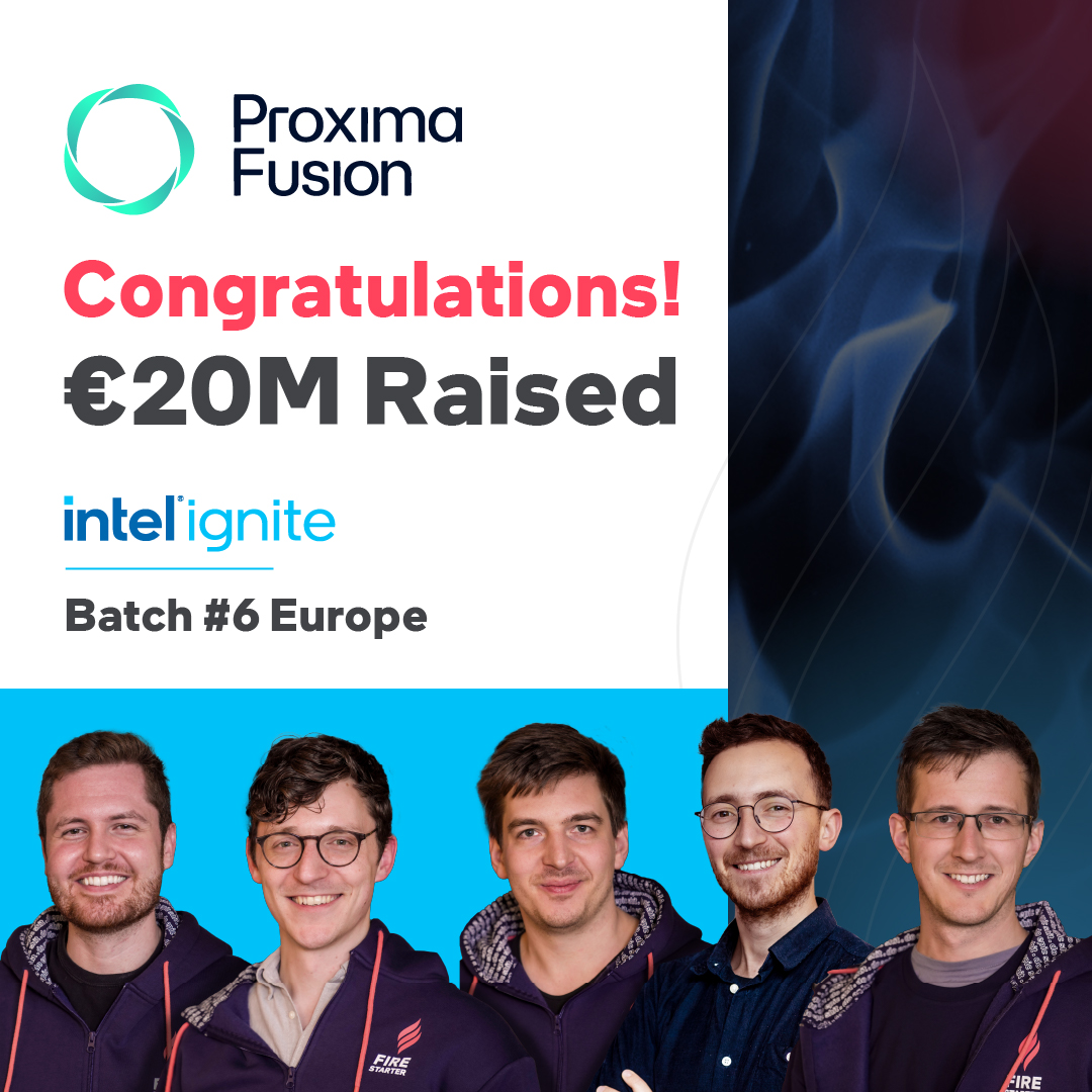 Huge congrats to @proximafusion, #IntelIgnite Europe batch 6 alumni, on raising €20 million in seed funding!

We can’t wait to see how you will continue to disrupt the #energy industry 🔥

Learn more: intel.ly/3Q50ODz

#IamIntel #NuclearFusion #DeepTech #Funding
