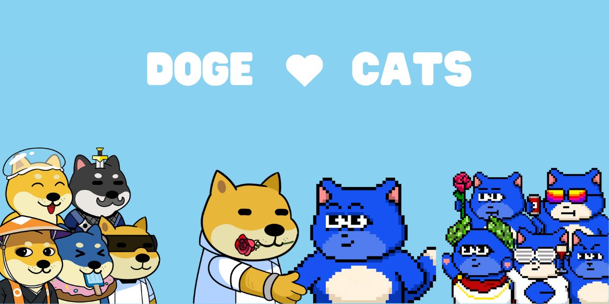 Partnership Announcement! 
Who says cats and dogs can't be besties? We are patterning up with Based Cats <a href="/Mandarinemarie_/">Marie</a> 
Let's get based together! 😸

All  Based Cats holders get whitelisted for Base Doge!

We are also giving away 3 Based Cats and 5 Based Doge(post mint) 👇👇👇