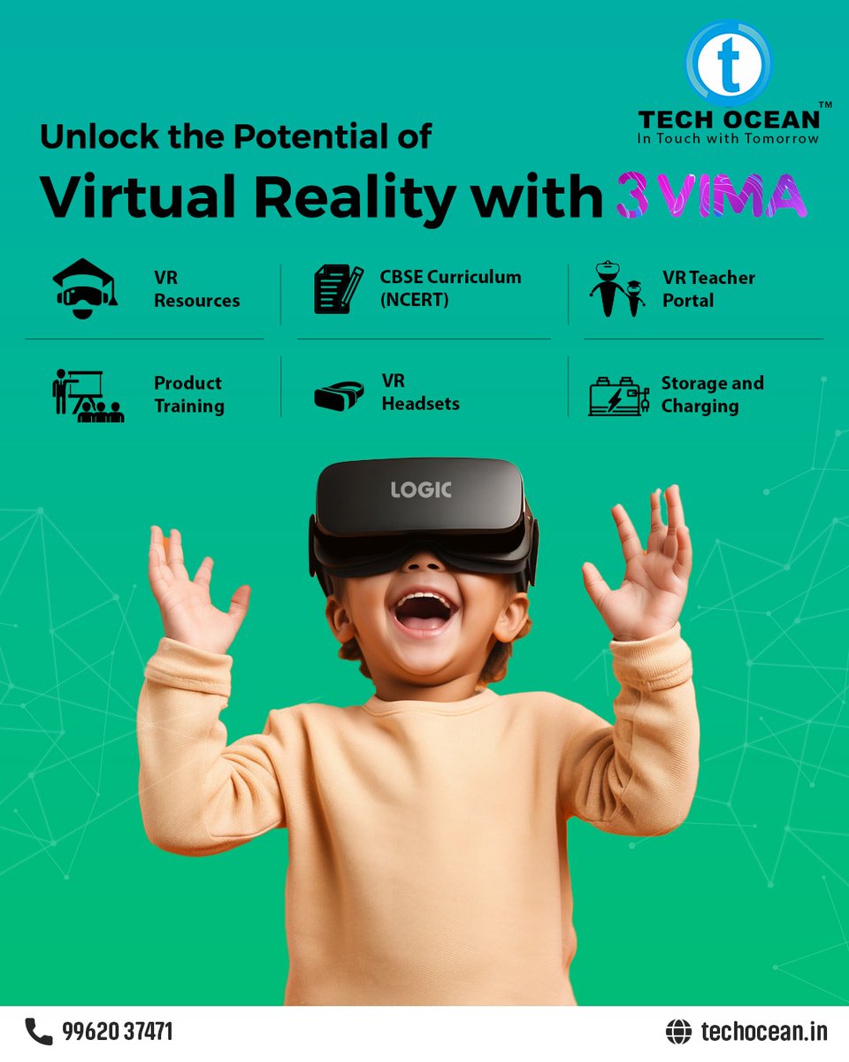 🌟 Unlock the potential of virtual reality with 3VIMA!

99620 37471
techocean.in

#VRVIMA #techocean #ImmersiveLearning #VirtualRealityEducation #FutureOfEdTech #interactiveLearning #DigitalClassroom #NextGenEducation #TechEnabledLearning