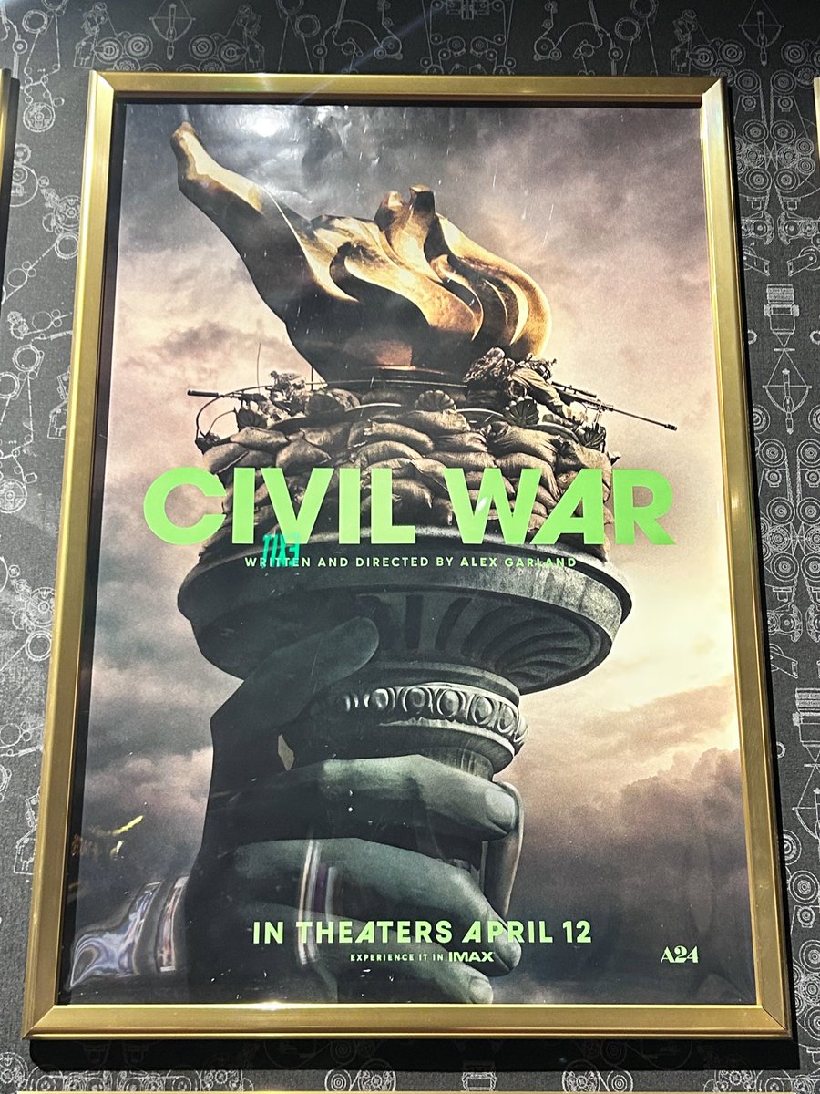 Went to see CIVIL WAR last night. Can’t stop thinking about it. Incredibly gripping. Poses a lot of thought-provoking questions without answering them — and I think that’s a good thing. One quibble: Production designer probably should’ve read up on the D.C. Height Act.