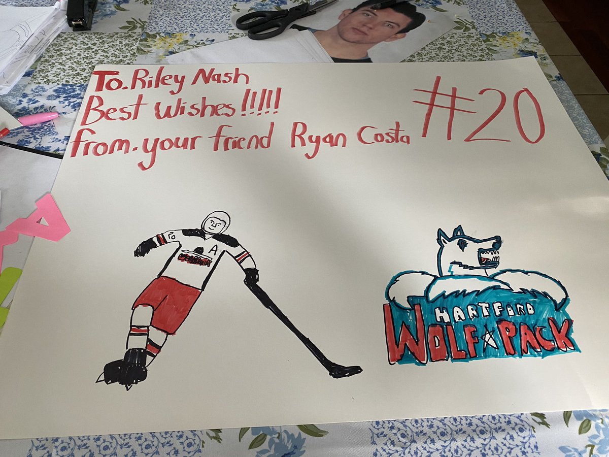 Hi <a href="/rileynash20/">Riley Nash</a> hope you like my signs and drawing I made for you for next Sunday when the Wolfpack play against the bruins in providence on April 21st 2024 !!!! I wanted to give you these posters I made for you for that day !!!! Also can I please have one of your sticks !?!