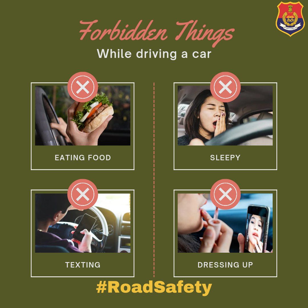 CPJalandhar's tweet image. &quot;Stay focused and #AvoidDistractions while driving. Be courteous and patient.&quot;
#StaySafe