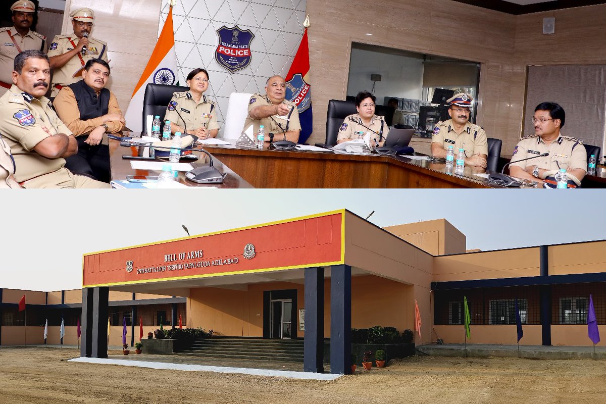 DGP Telangana, Sri Ravi Gupta IPS @TelanganaDGP virtually inaugurated the 'Command & Control Centre' and 'Bell of Arms' of 2nd Battalion Adilabad. @tsspbnshq @TelanganaCOPs @2NDBNTSSP
