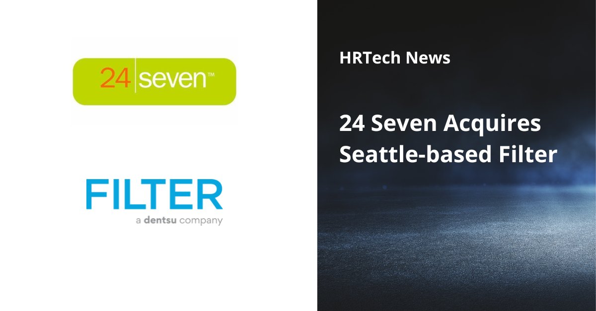 [𝐇𝐑𝐓𝐞𝐜𝐡 𝐧𝐞𝐰𝐬] @24seventalent   acquires Seattle-based @filterdigital expanding creative and tech talent solutions and managed services. To know more, visit link: hrtech.sg/news/24-seven-…

#hrtech #hr #acquisition #mergersandacquisitions #ma