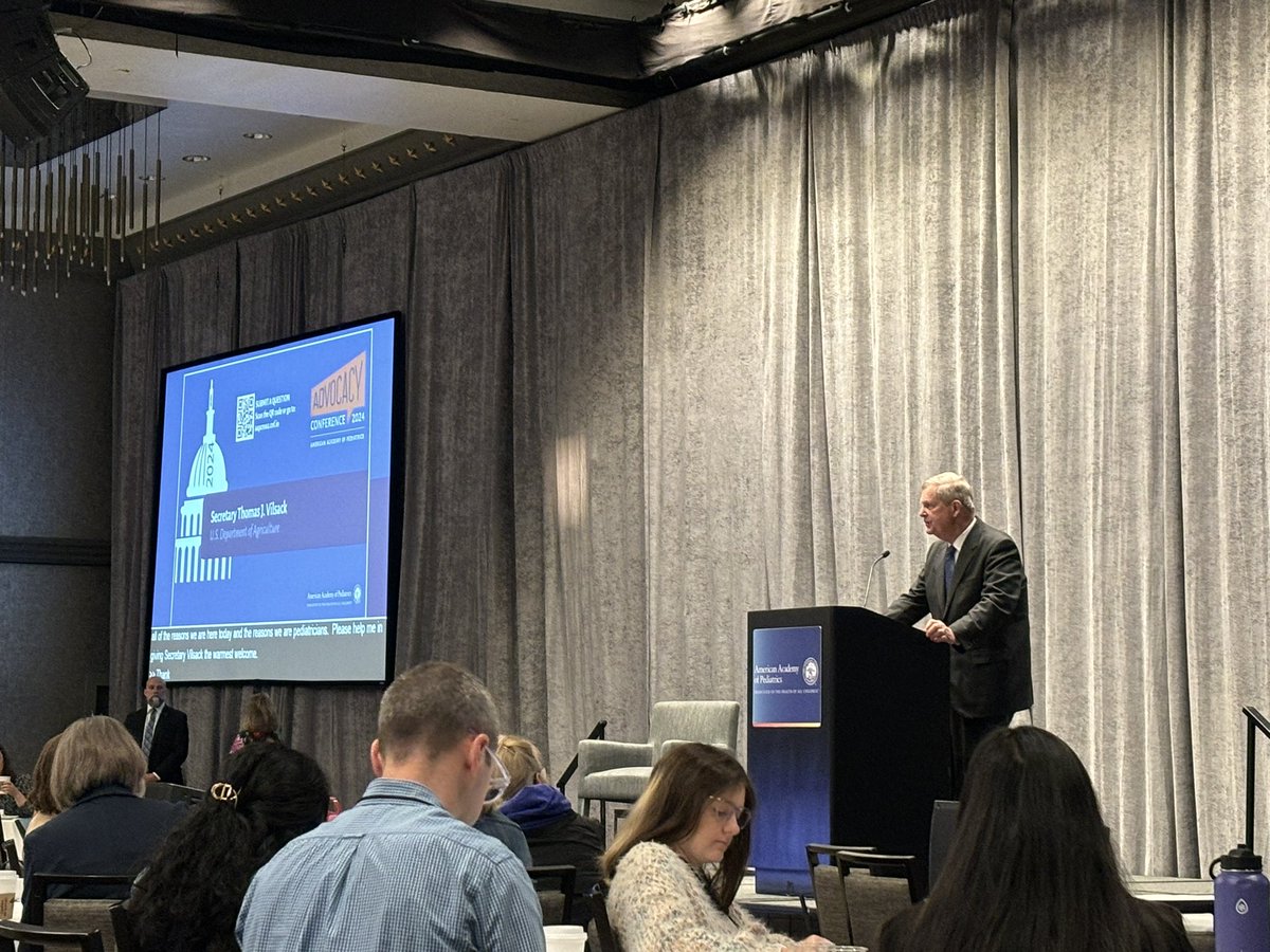 “It is not enough to feed someone. It is important to make sure they are fed well.” — Sec Thomas Vilsak, US Dept of Agriculture @SecVilsack thank you for your advocacy for children! @AmerAcadPeds #AAPadvocacy