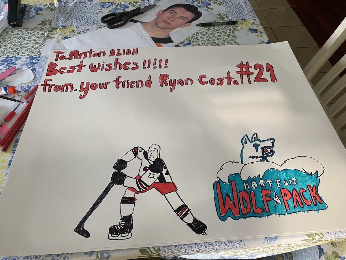 Hi <a href="/bliddan/">Anton Blidh</a> I hope you like my signs and drawing I made for you for next Sunday when the Wolfpack play against the bruins in providence on April 21st 2024 !!!! I wanted to give you these posters I made for you for that day !!!! Also can I please have one of your sticks !?!