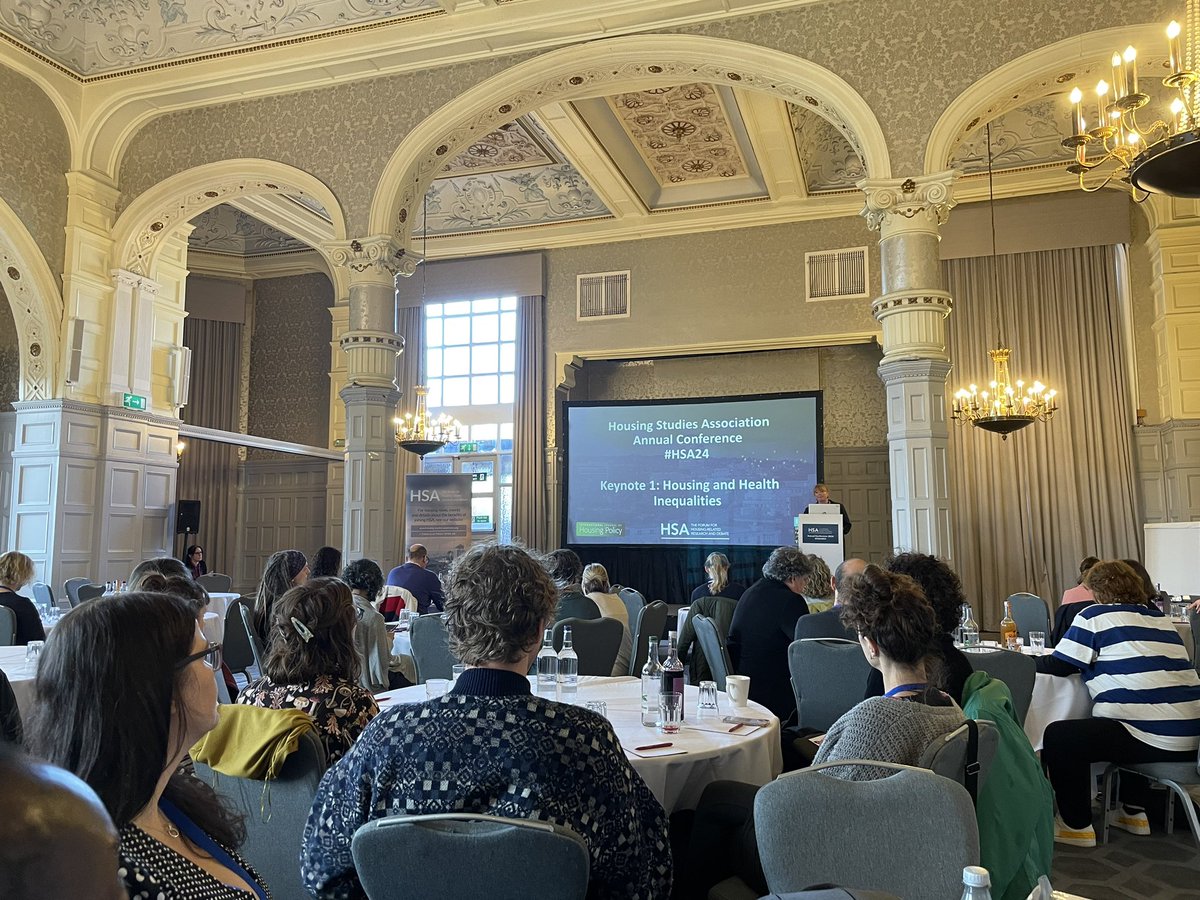 Here we go for #hsa24 - largest delegate numbers ever 👏 Chair Helen Taylor <a href="/Practademia/">Helen</a> setting the scene and I must admit very excited by this years focus on #housing and #health #inequalities