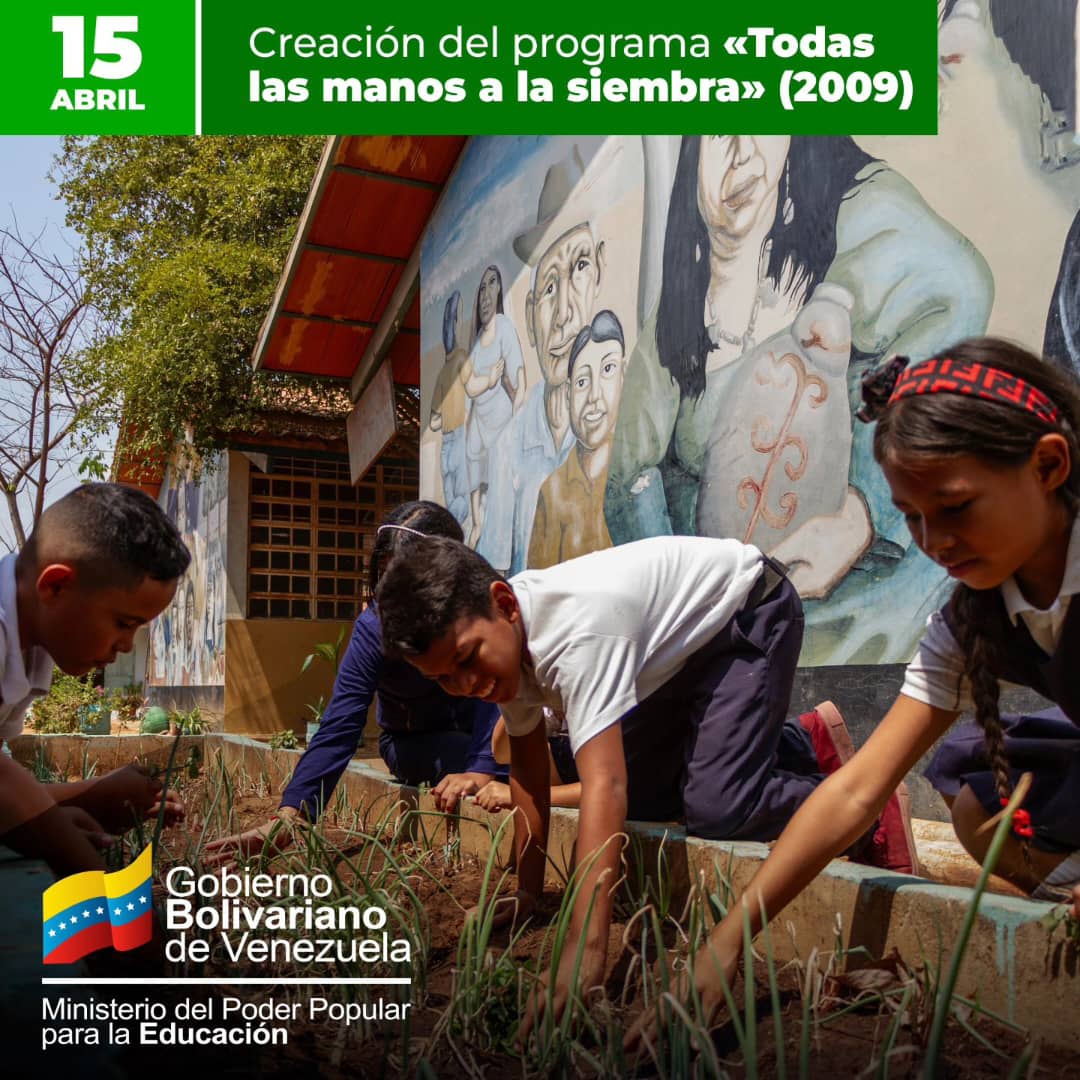 #VamosPaLanteMaduro
¡Cultivamos el futuro!

Celebramos los 15 años de esta iniciativa que ha sembrado esperanza en las escuelas y comunidades. Impulsamos los conucos escolares para forjar desde las instituciones educativas la soberanía alimentaria de Venezuela.

<a href="/NicolasMaduro/">Nicolás Maduro</a>