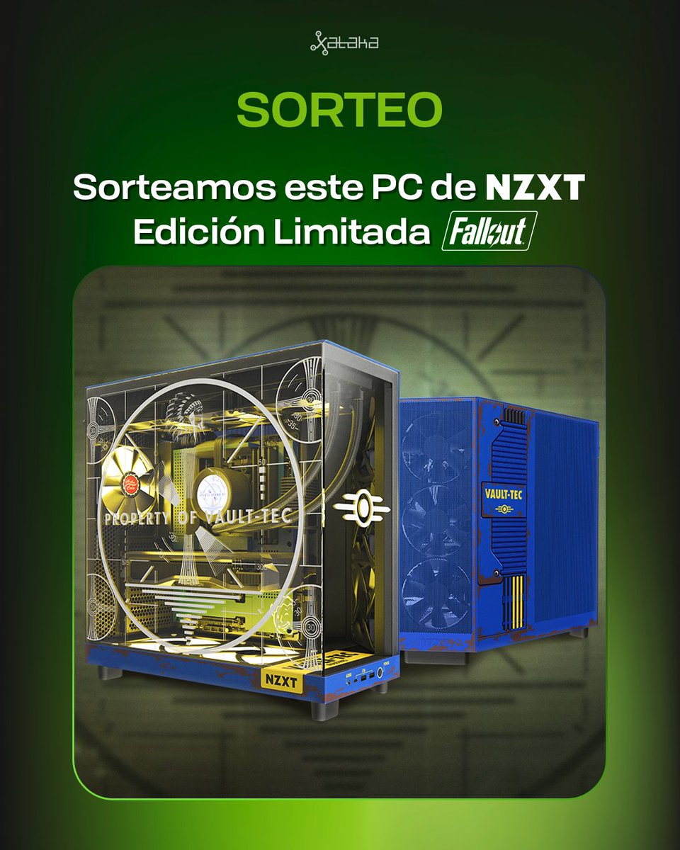 🎁 ¡Tenemos sorteazo en nuestra cuenta de Instagram para celebrar el estreno de la serie de #Fallout! Menudo pedazo de PC de edición limitada de @NZXT_ES ⚡️ @bethesda_ESP Pásate por aquí 👉 bit.ly/3Jfy4Ex