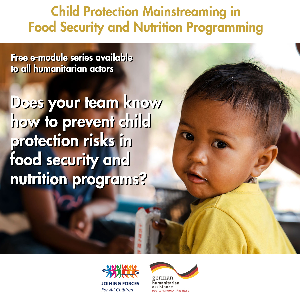 Does your team know how to prevent #childprotection risks in #foodsecurity and #nutrition programs? Check out our e-module course on mainstreaming child protection in food security and nutrition programming, available on Kaya platform. Start now! kayaconnect.org/course/info.ph…