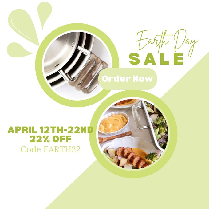 Missed National Earth Day on April 12th? No worries! Extend the celebration with 22% off until April 22nd using code EARTH22 at 360cookware.com 🌎💚🌱 #EarthDay #Sale #EcoFriendly #ChemicalFree #360Cookware Tell them BuyDirectUSA sent you!