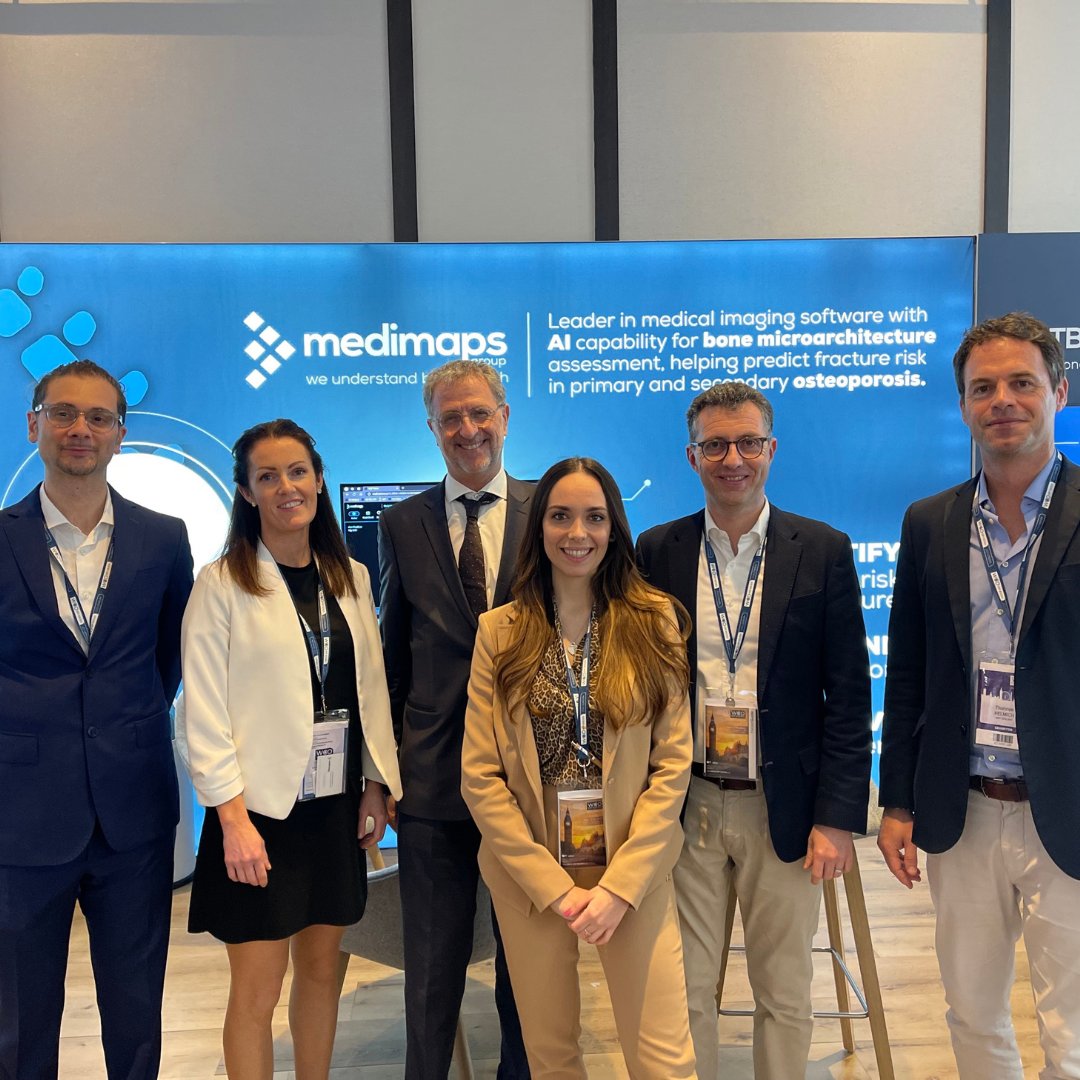 medimaps_group's tweet photo. Medimaps Group participated in the WCO-IOF-ESCEO World Congress 2024 in London with @iofbonehealth
Our team showcased #TBSiNsight™ (Osteo), an advanced imaging software application for bone densitometers (DXA) that provides deeper insights into bone quality and #fracturerisk. https://t.co/Jxmb4eyT3J