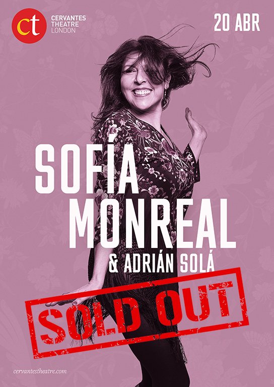SOLD OUT for the Sofía Monreal and Adrián Solá's concert on 20 APR at the Cervantes Theatre❤️

Waiting list at Box Office 📲 0203 633 4406

SOLD OUT para el concierto de Sofía Monreal y Adrián Solá, el 20 ABR en el Cervantes Theatre❤️

Lista de espera en taquilla 📲 0203 633 4406