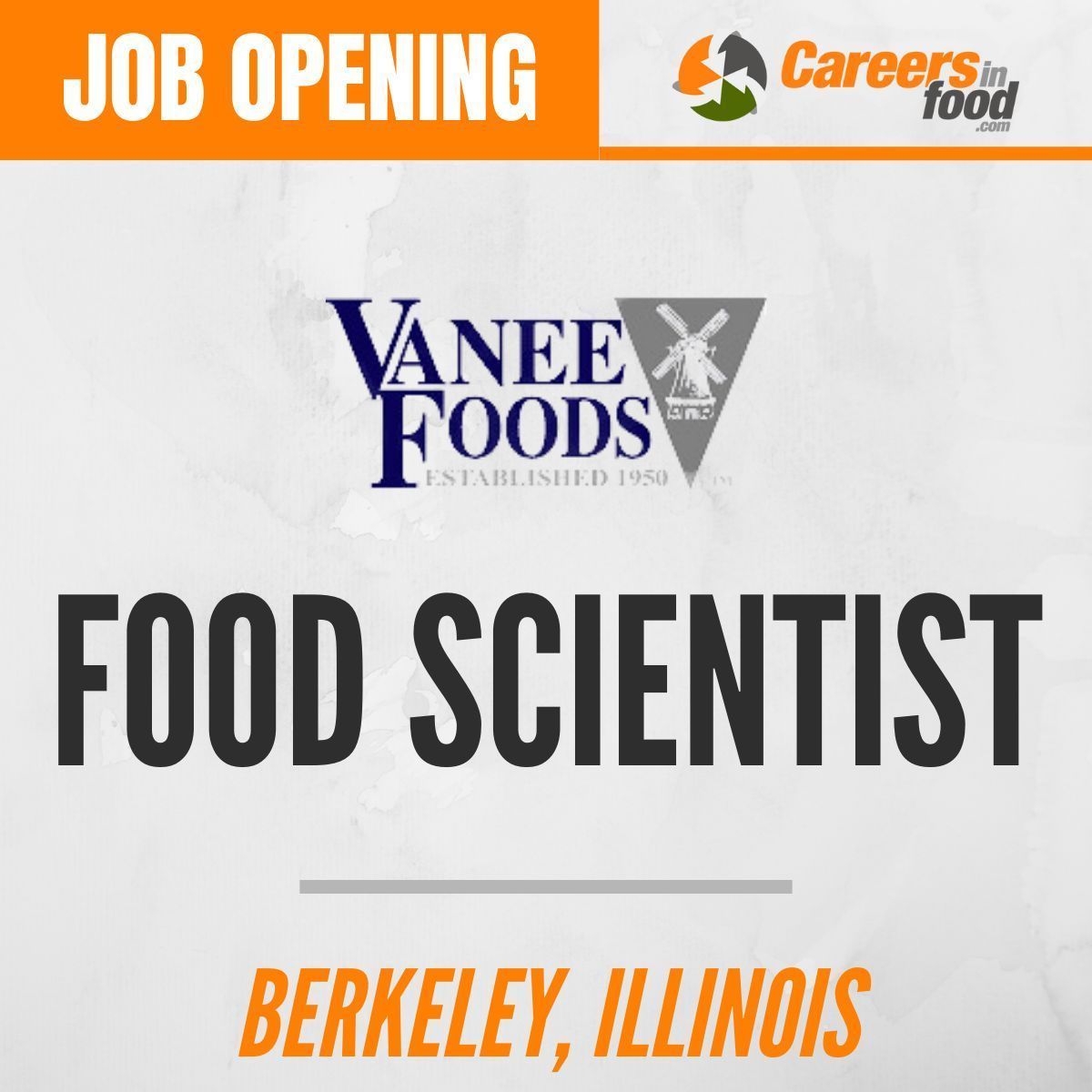 Vanee Foods Company is #hiring a Food Scientist in Berkeley, Illinois!

The #FoodScientist develops product formulations for new products and matching competitive products per customer and regulatory requirements.

Join now: careersinfood.com/food-scientist… 

#FoodJobs #Jobs #ApplyToday