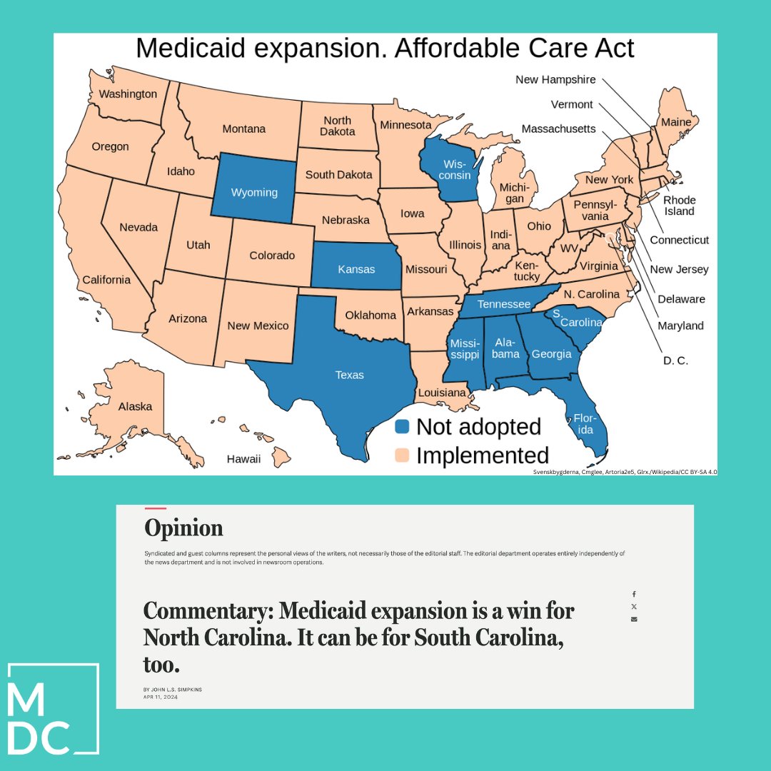 MDC (@mdcinc) on Twitter photo "Without expanding access to health care, our efforts to root out poverty will fall short. If, on the other hand, we want to unlock a bright future for Southern communities and economies, we know just where to begin.” - John Simpkins
postandcourier.com/opinion/commen… via <a href="/postandcourier/">The Post and Courier</a> "Without expanding access to health care, our efforts to root out poverty will fall short. If, on the other hand, we want to unlock a bright future for Southern communities and economies, we know just where to begin.” - John Simpkins
postandcourier.com/opinion/commen… via <a href="/postandcourier/">The Post and Courier</a>