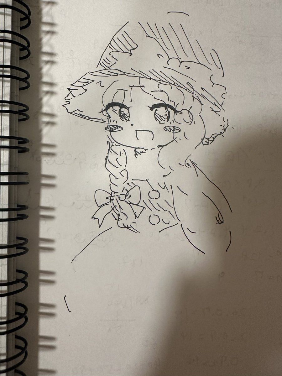 gettired_la's tweet photo. 資格勉強中に原曲聞いてたら書きたくなってしまった花魔理🧹 https://t.co/dUEg5OYWcb