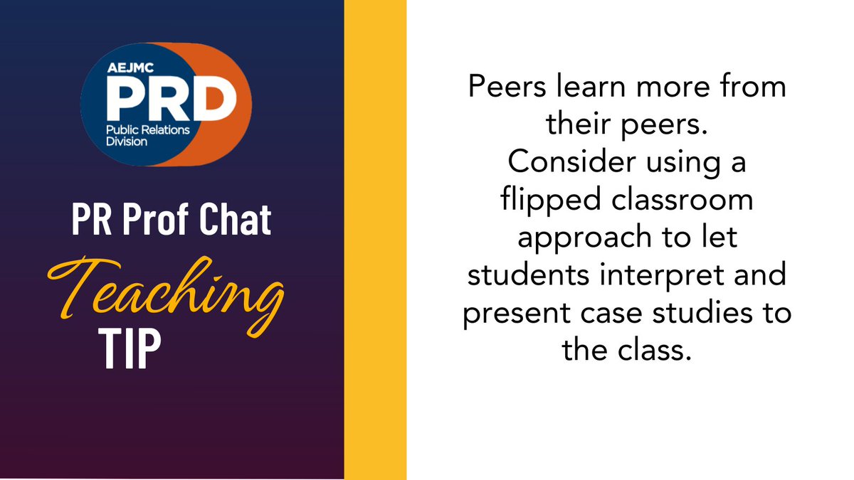 #PRProfs! How do you encourage students to learn from each other? Share your successes below! #PRProfChat #TeachingTips