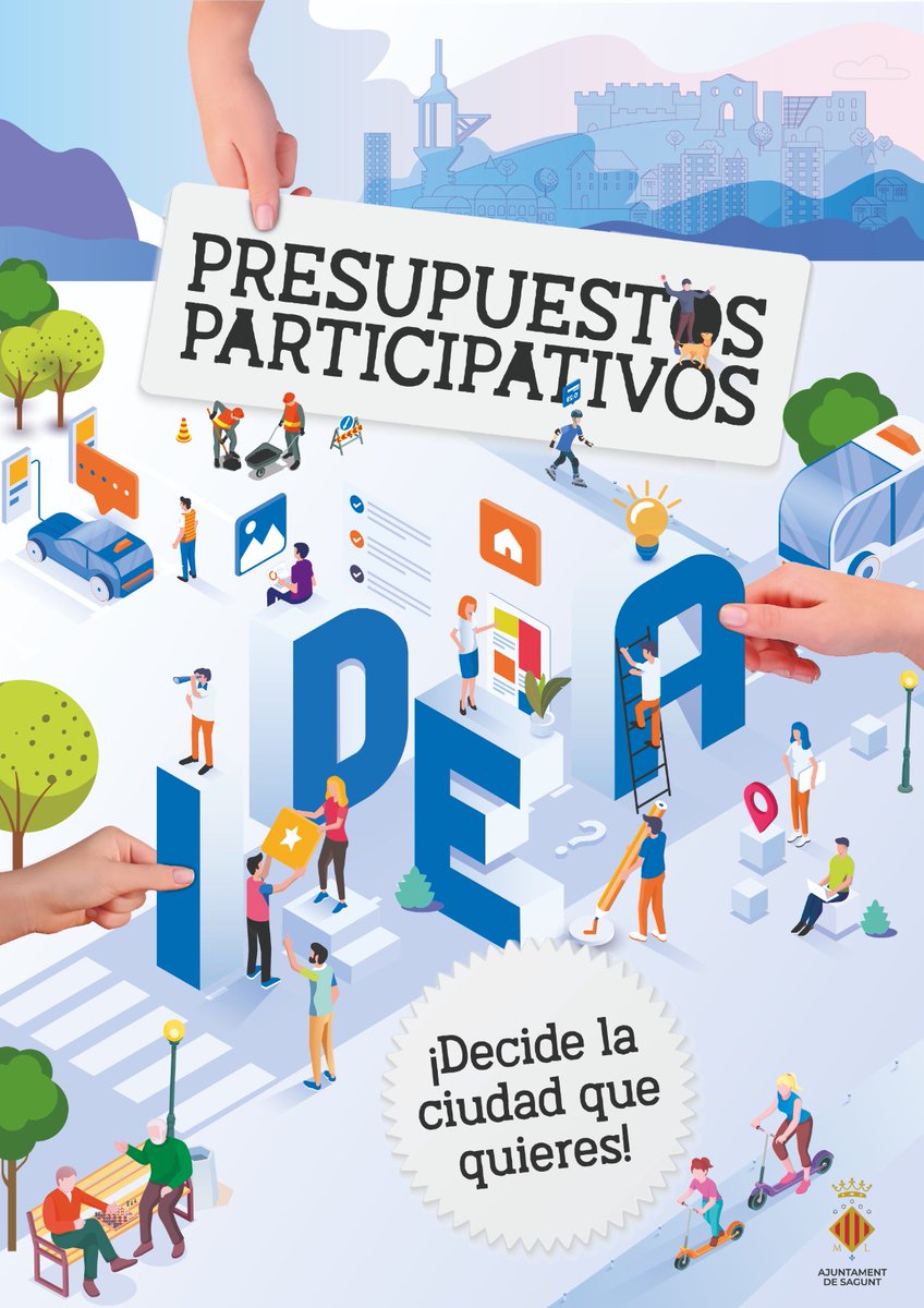 💰¡Lanzamos los primeros Presupuestos Participativos de Sagunto!

La ciudadanía decidirá de forma directa en qué invertimos medio millón de euros del presupuesto municipal de 2025.

🙋‍♀️Presenta tus propuestas del 15 de abril al 31 de mayo en participa.sagunto.es.