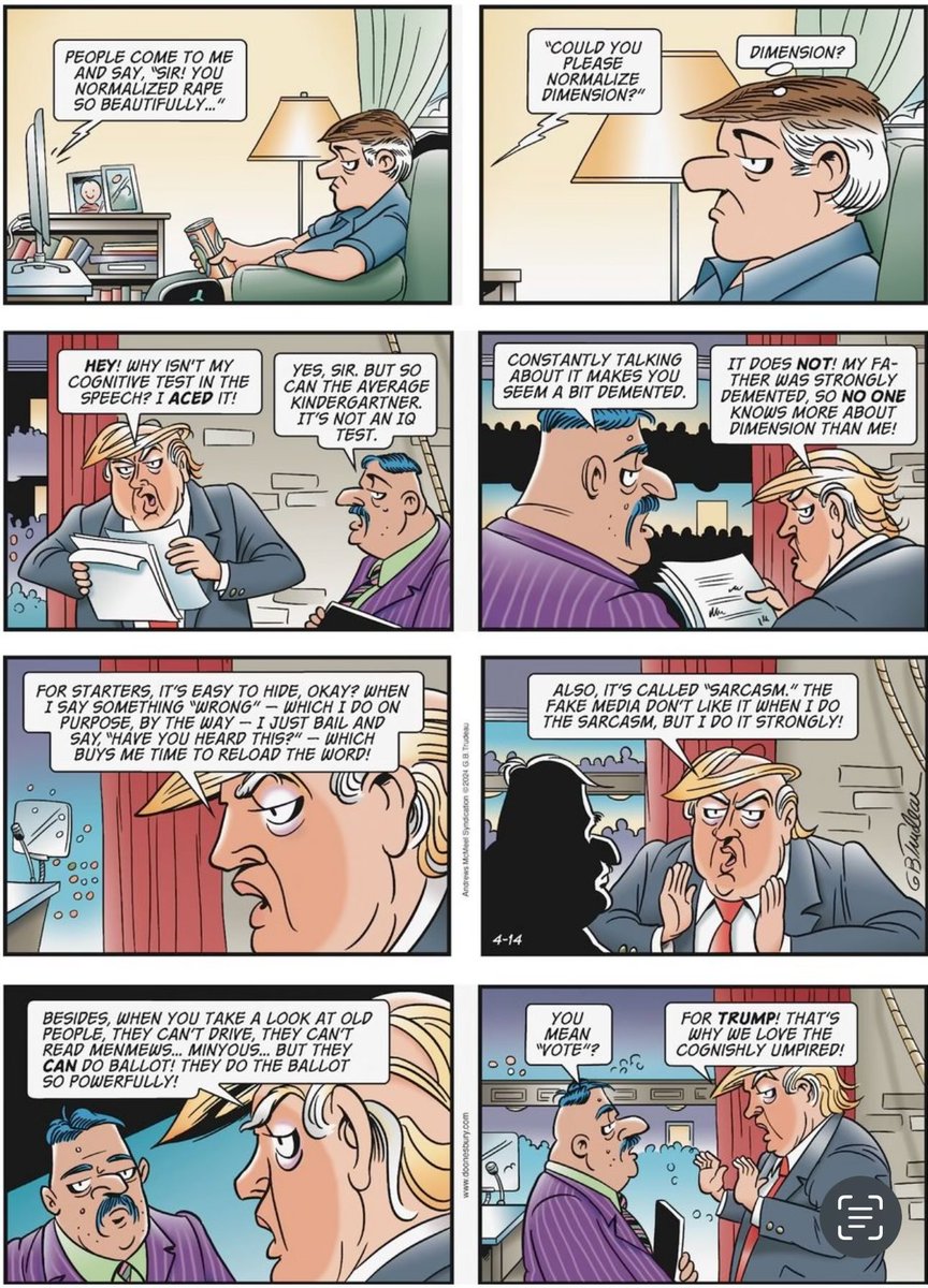 Our message about Trump’s dementia is penetrating the popular culture! Doonesbury: