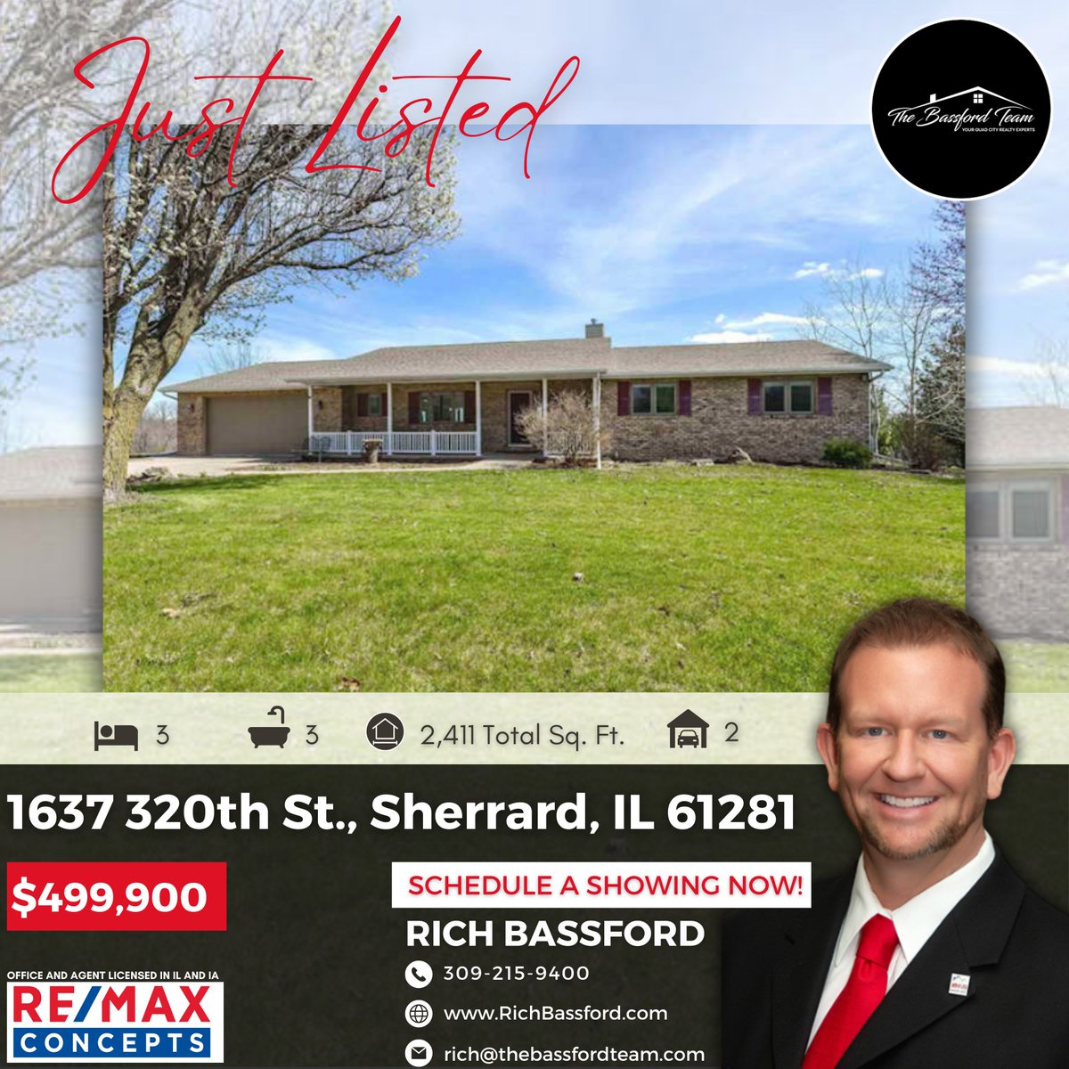 🌿 Dream Home Alert! 🏡 Immerse yourself in the charm of this 3-bed, 3-bath brick ranch nestled on 15 lush acres in Sherrard.
.
🔗👉🏻👉🏻👉🏻 richbassford.com/property-searc…
.
#quadcitiesillinois #visitquadcities #quadcitiesrealtor #quadcitiesrealestate #quadcitieshomesforsale #qcproperties