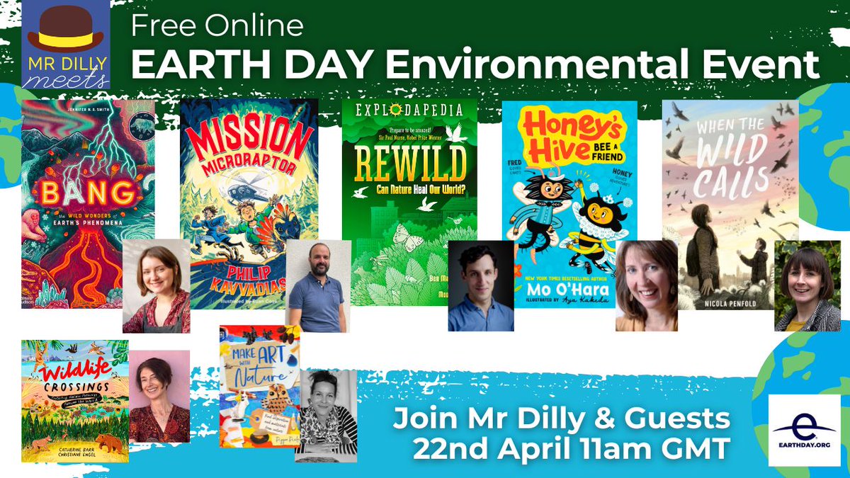 MR DILLLY MEETS EARTH DAY EVENT ONE WEEK TODAY!⚡ Join for free 22nd April @11am to hear all about an all action environmental adventure with a 65 million year old dinosaur! MISSION: MICRORAPTOR by @PhilipKavvadias. Find out more/book👉: loom.ly/EQ3SWlU