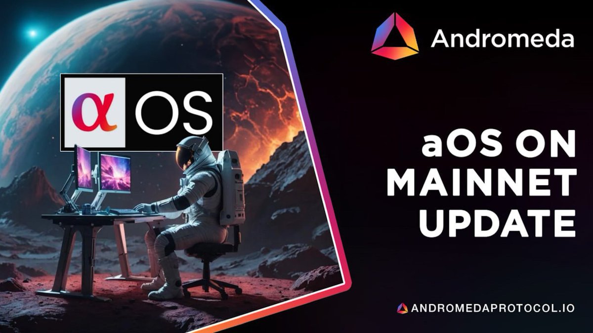 🚀Today marks a pivotal moment for Andromeda with the launch of aOS on  mainnet on our own L1 chain, Andromeda! This all-on-chain, decentralized  Web3 Operating System transforms blockchains into interconnected computers  within