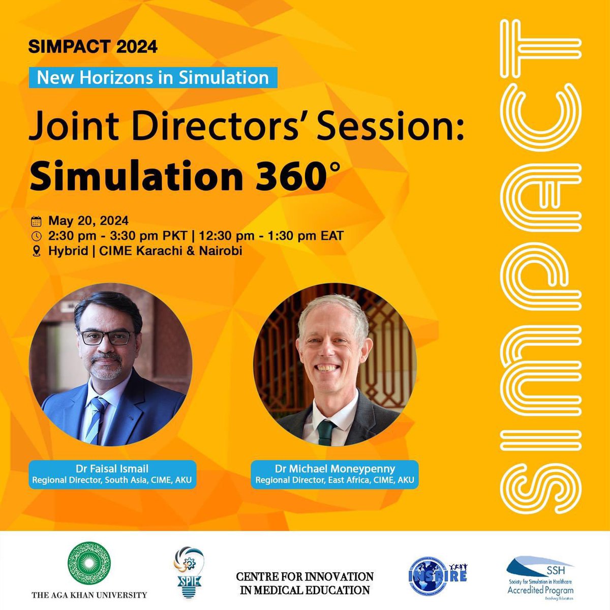 FaisalwIsmail's tweet photo. Dive into the world of simulation-based learning with Simulation 360! We’ll explore pre-briefing to debriefing, and everything in between. Secure your spot now!

#SIMPACT2024 #HealthcareSimulationConference #akucime #akucimepk #akucimeea #akuglobal #akuspie https://t.co/50mvq0QUgo